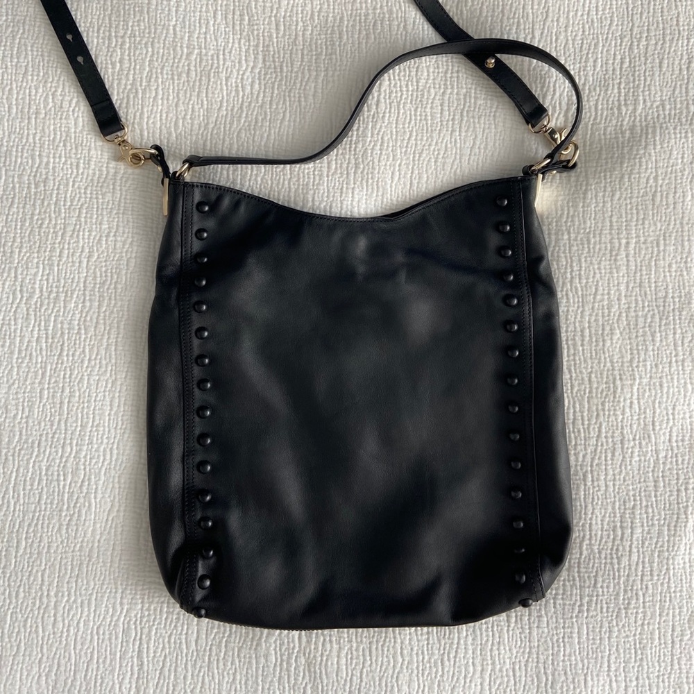 Loeffler Randall leather studded hobo